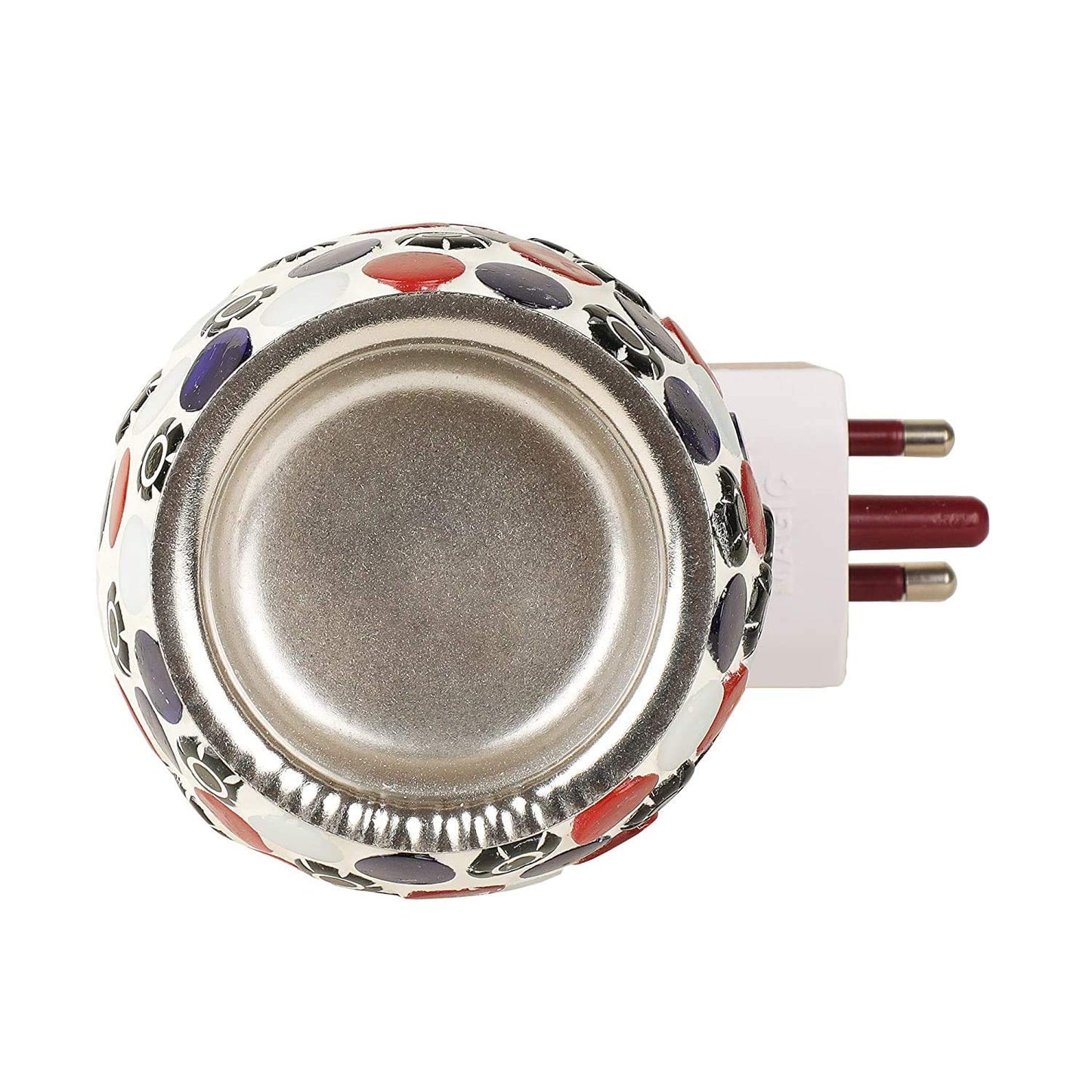 Beautiful Hand Made Glass Aroma Diffuser/Kapoor Dani Cum Night Lamp Made in India Oil Burner Camphor Diffuser & Night Lamp with Switch ON/Off Button for Heating