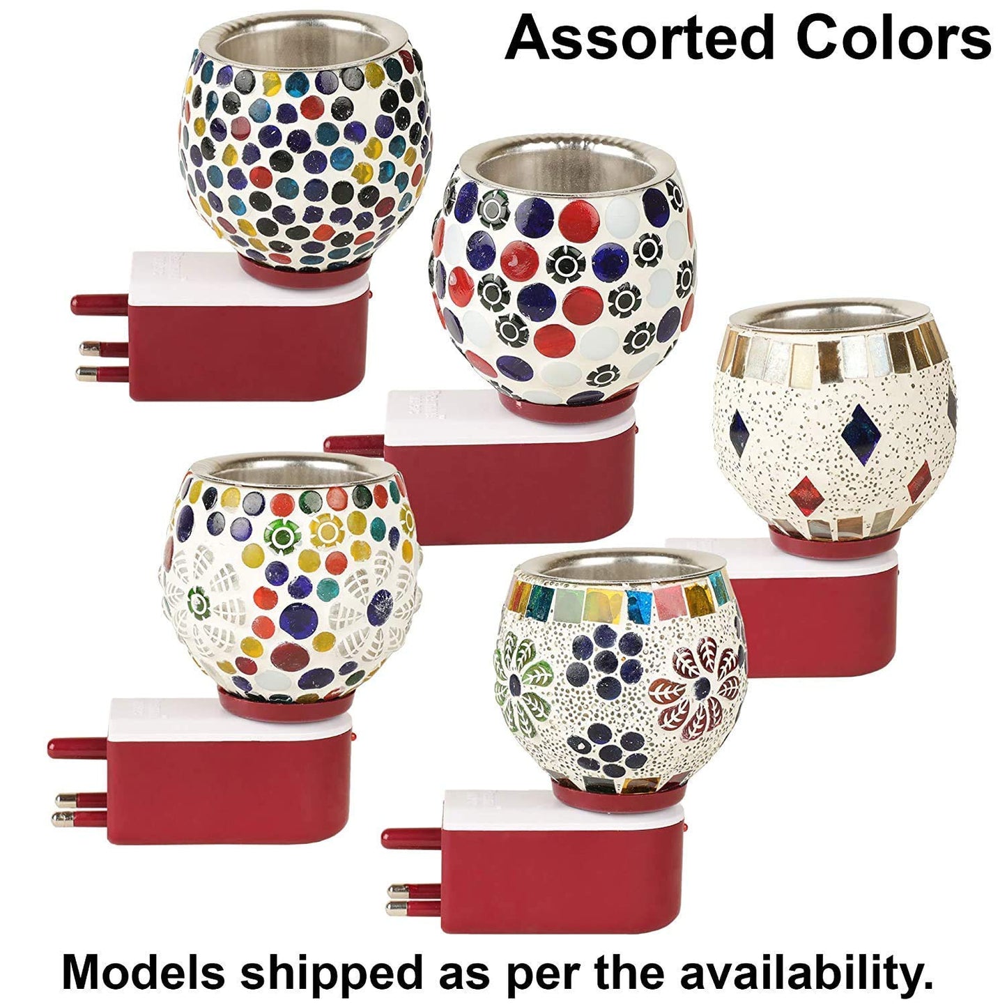 Beautiful Hand Made Glass Aroma Diffuser/Kapoor Dani Cum Night Lamp Made in India Oil Burner Camphor Diffuser & Night Lamp with Switch ON/Off Button for Heating