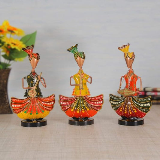 Handmade Rajasthani Musician Set In Iron For Home Decor