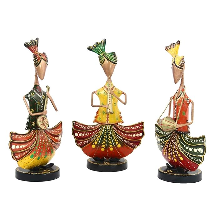 Handmade Rajasthani Musician Set In Iron For Home Decor