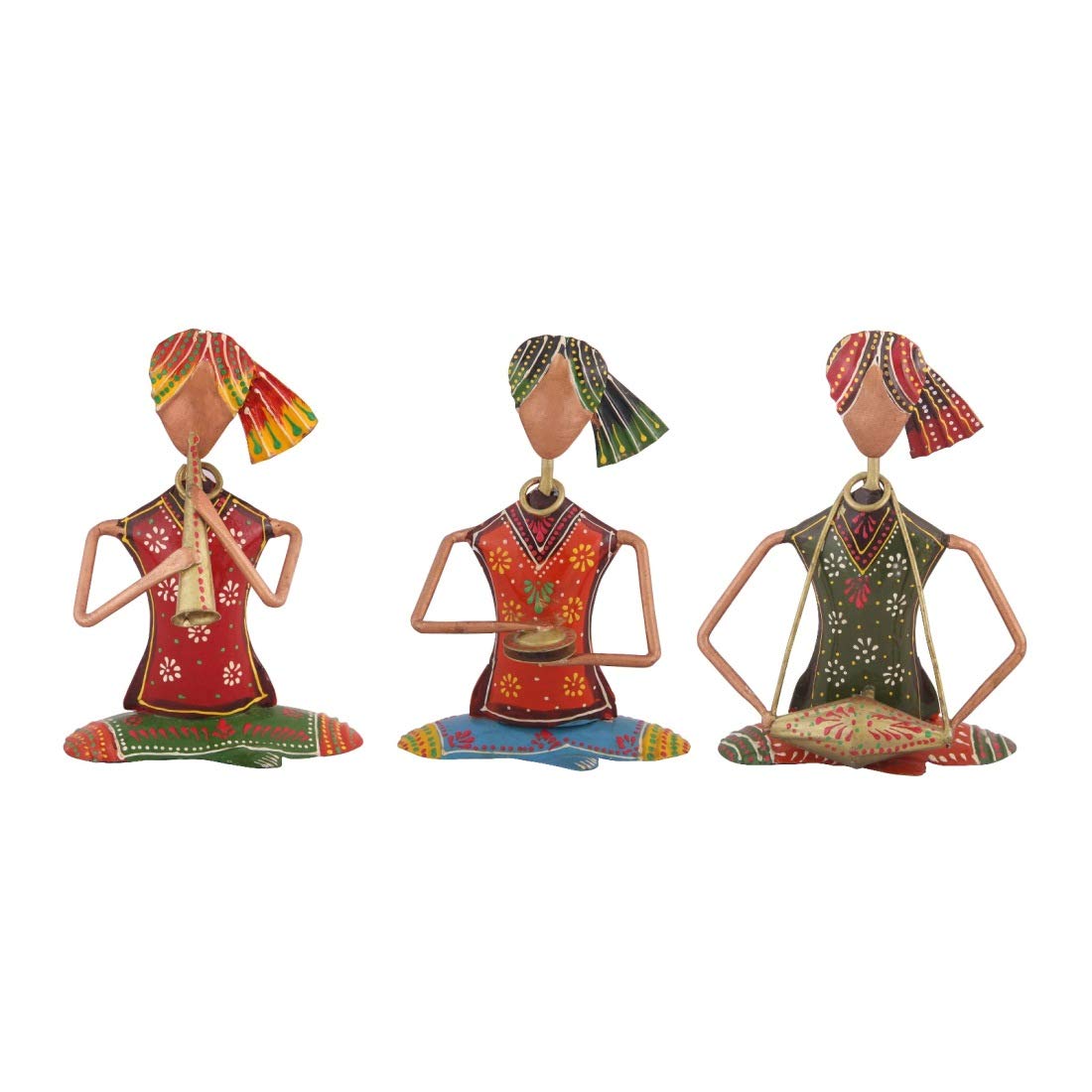 Indian Handmade 3Pc Musician Set For Home Decor