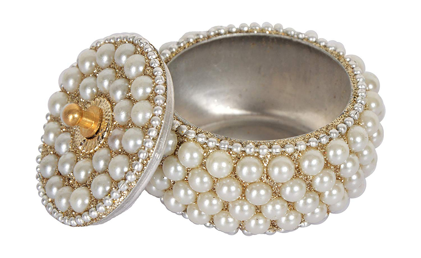 Decorative Handcrafted Lacquer Sindur And Earrings Box In Pack Of 3 For Home Decor And Gift