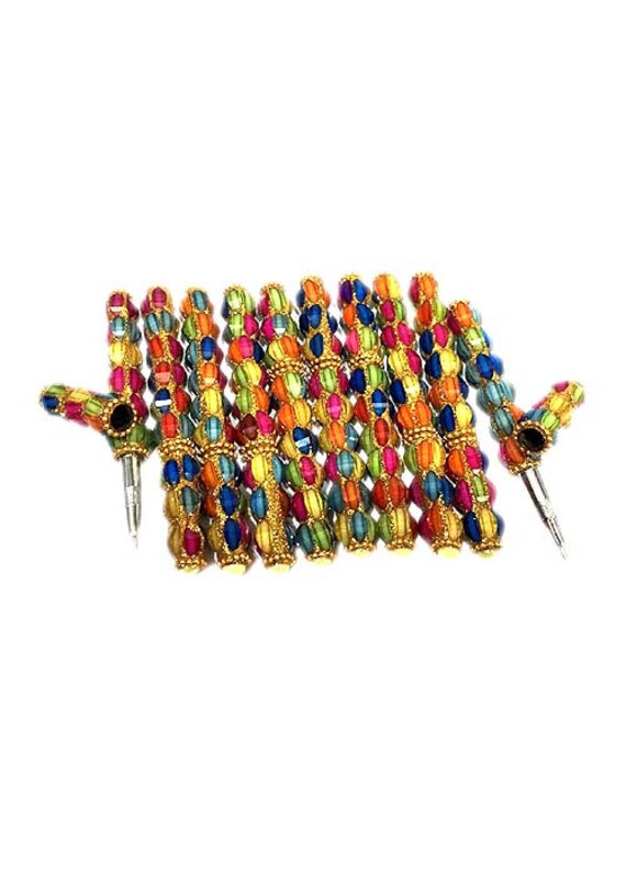 Indian Handmade Lacquer Pen In Set Of 10pc For Gift And Personal Use