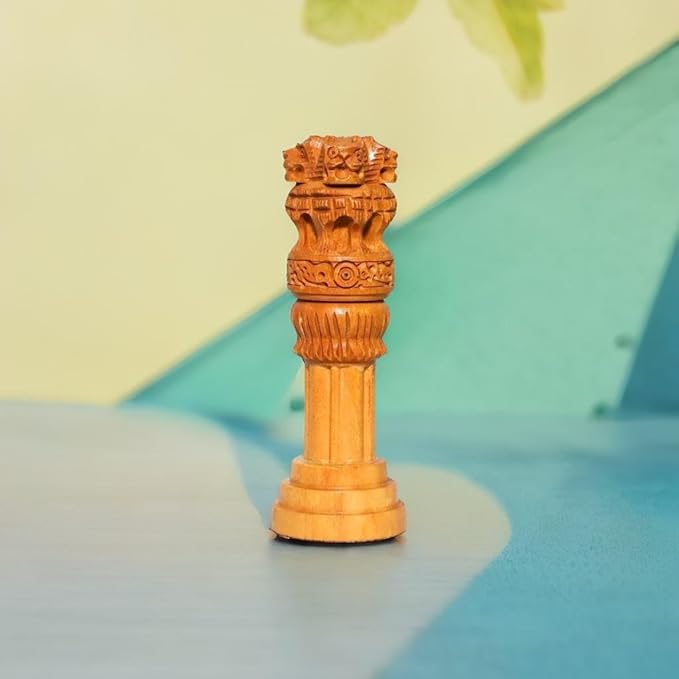 Handmade Decorative Wooden Ashoka Pillar For Decor And Gift