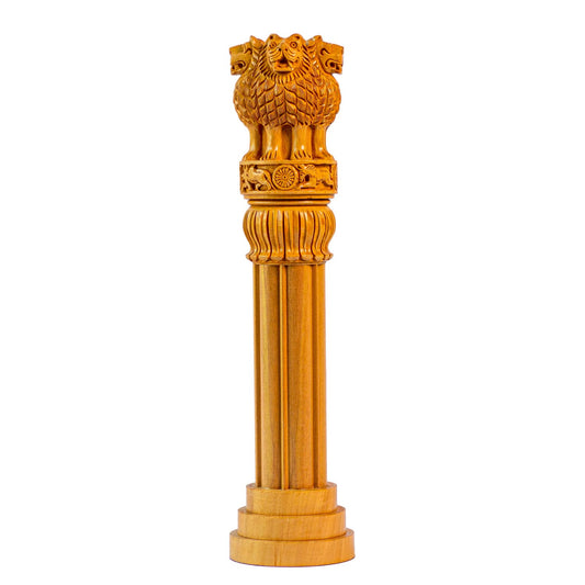 Handmade Decorative Wooden Ashoka Pillar For Decor And Gift