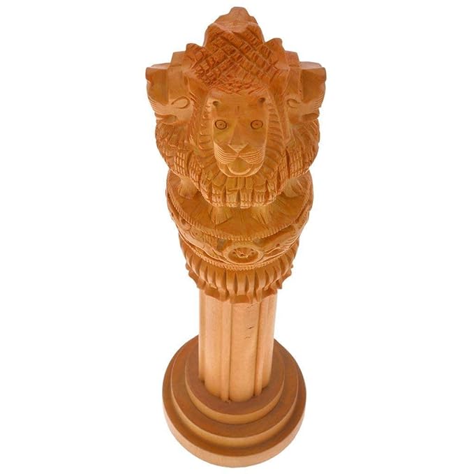 Handmade Decorative Wooden Ashoka Pillar For Decor And Gift
