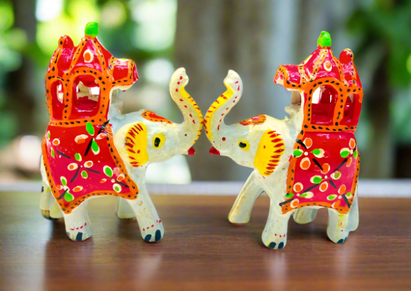 Beautiful Handmade Rajasthani Elephant Showpiece For Home Decor And Gift