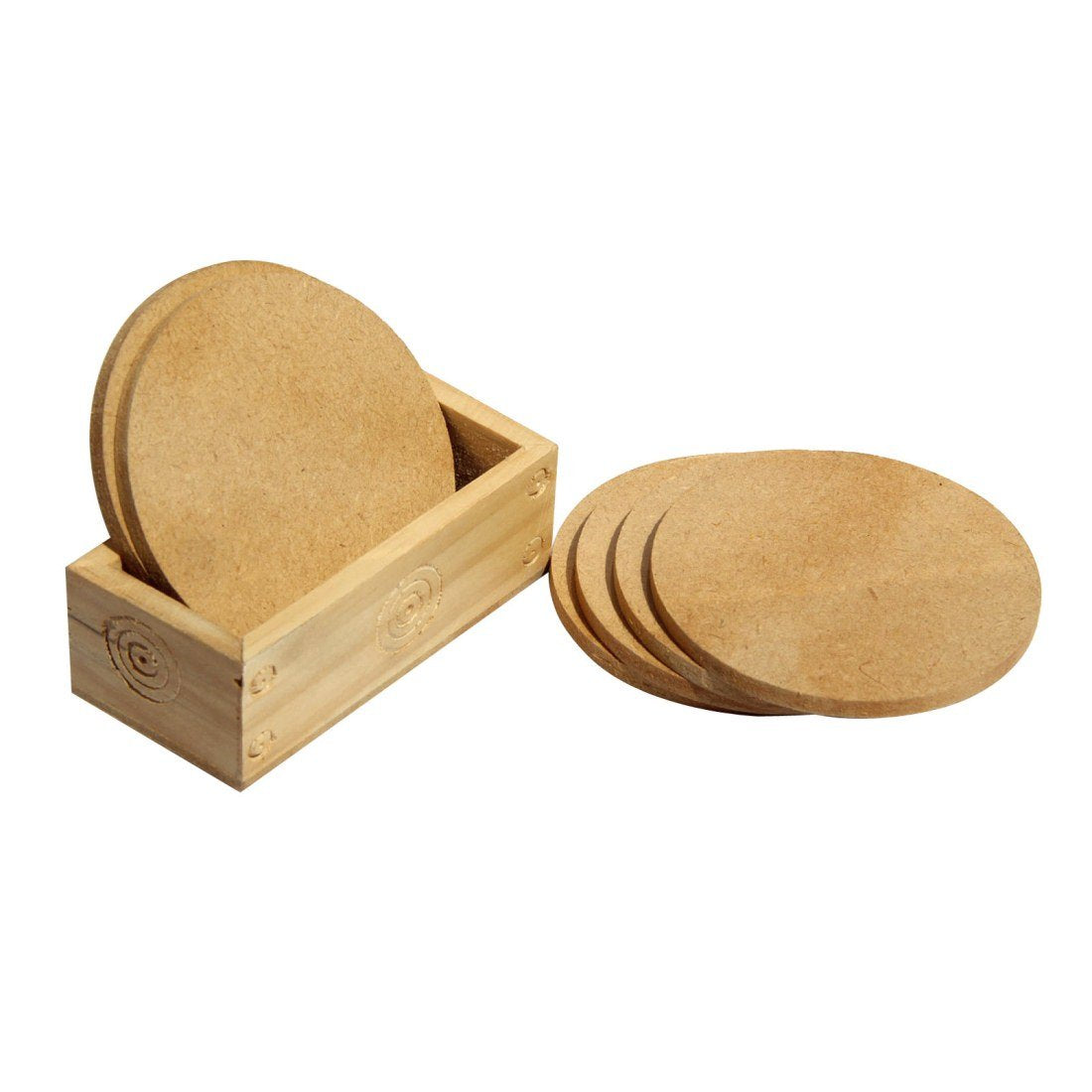 Indian Handmade Wooden Real Gemstone Painting Coaster