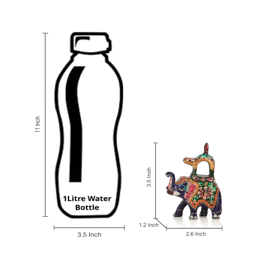 Handcrafted Metal Elephant Set For Home Decor