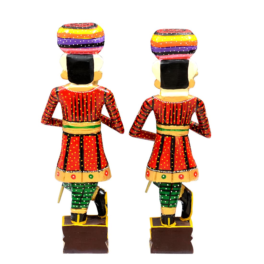 Handmade Wooden Watchman (Chowkidaar) Set For Home Decor