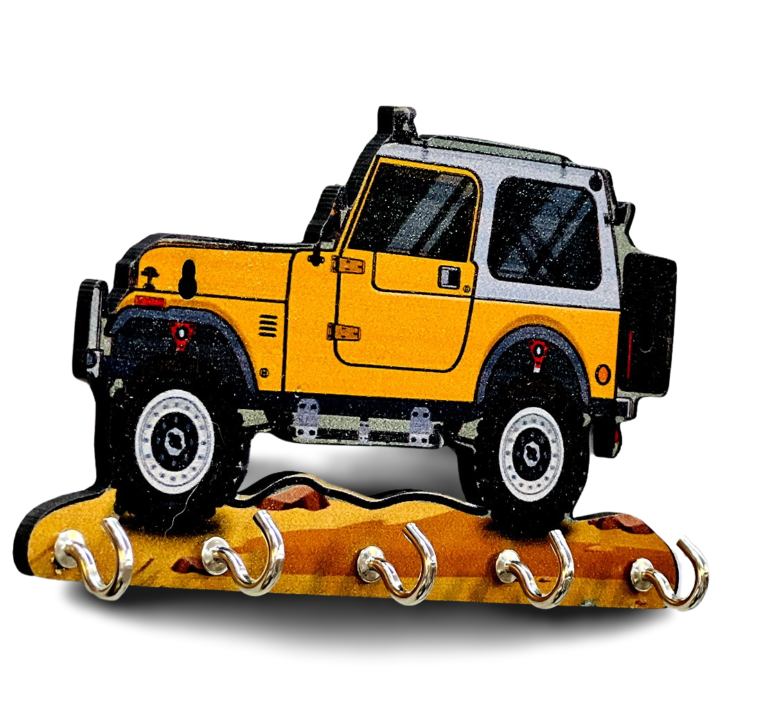 Handmade Wooden Vehicle Style Key Hanger For Home Decor And Gift