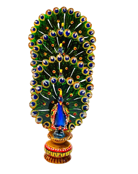 Handmade Beautiful Wooden Dancing Peacock Set
