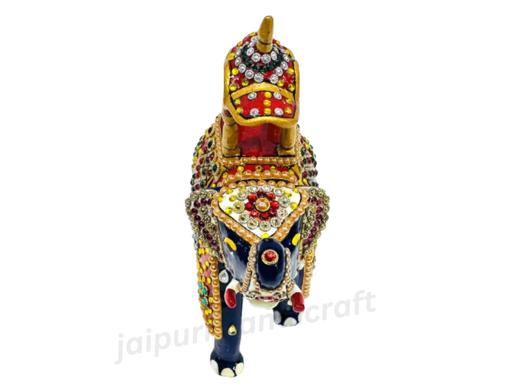 Hand Painted Metal Work Ambavari (Rajasthani) Elephant